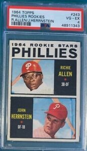 1964 Topps #243 Phillies Rookie Stars Richie Dick Allen PSA 4 Nicely Centered