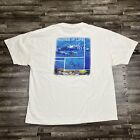 Vintage Y2K Speedo Graphic Tee White XL 2003 Double Sided VTG Beach Casual