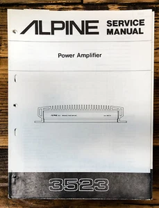 Alpine Model 3523 Power Amplifier Service Manual *Original* - Picture 1 of 1