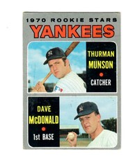 THURMAN MUNSON 1971 TOPPS ROOKIE RC #189 $100.00 NEW YORK YANKEES
