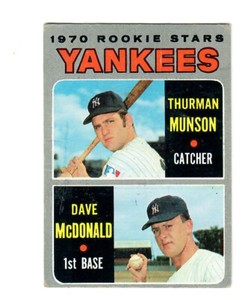 THURMAN MUNSON 1971 TOPPS ROOKIE RC #189 $100.00 NEW YORK YANKEES