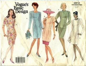 Top y falda túnica Vogue patrón de costura 2812 Misses años 90 talla 6-8-10 sin cortar - Imagen 1 de 4