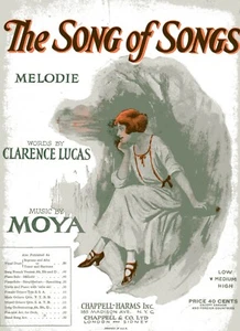 "THE SONG OF SONGS Melodie" by Clarence Lucas & Moya - 7 Pages - Circa 1914 - Picture 1 of 2