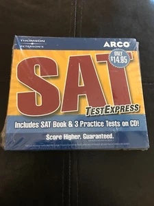 ARCO SAT TEST EXPRESS CD + 96 Page Study Guide Book & 3 Full-Length Tests - Picture 1 of 2