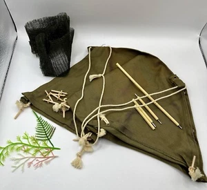 Tienda de campaña vintage años 60 GI Joe paracaidista camuflaje red follaje vivac cachorro Japón - Imagen 1 de 7