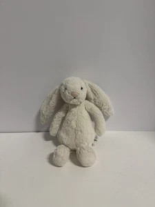 Jellycat Small Mini Bunny Plush White Pink Nose RARE Authentic - Picture 1 of 7