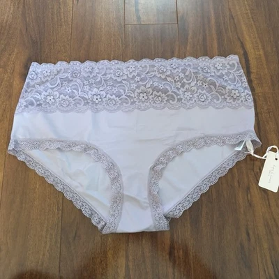 NWT Hips & Curves Body High Waist Brief Panty 26/28 Frosted Lilac Lace Plus Size - Image 1 of 4