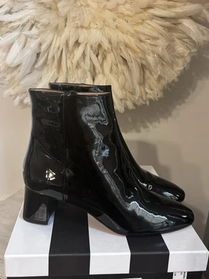 Nuevo con etiquetas y caja Aquazzura botín Grenelle charol negro talla 41 Foto 1 de 4