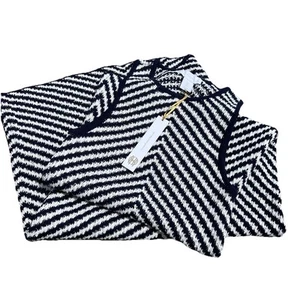 House of Harlow 1960 Revolve dunkelblau/weiß Chevron ärmelloses Kleid, neu mit Etikett Small - Bild 1 von 6