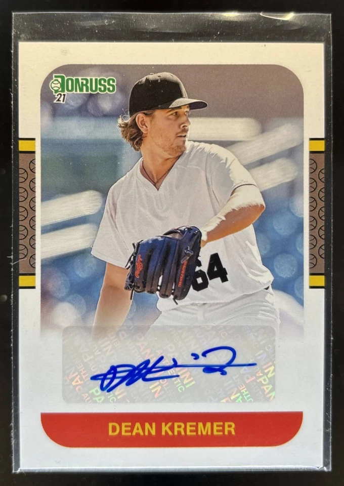 2021 Donruss Dean Kremer Retro 1987 Signatures #87S-DK Auto RC Baltimore Orioles - Image 1 of 4