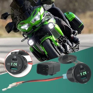 Motorcycle TYPE C USB Relay Charger for QC3 0 Fast Charging VersysX300 Ninja400 - Afbeelding 1 van 12
