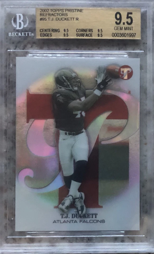 2002 Topps Pristine Refractor /199 TJ Duckett #95 RC BGS 9.5 - Image 1 of 1