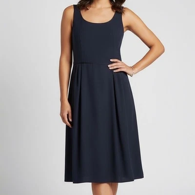 Vestido Vaina Armani Collezioni Azul Marino Sin Mangas Talla 4 Lana Business Foto 1 de 4