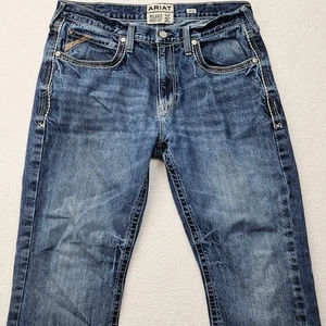 Ariat M4 Relaxed Boot Taglio Jeans Uomo 38 X 36 Coltrane Pantaloni Western Blu Denim - Foto 1 di 23
