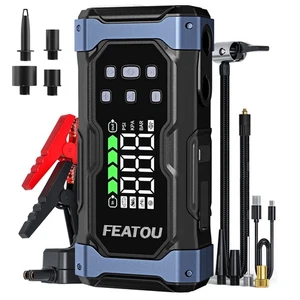 9000A Car Jump Starter Air Compressor Pack Booster USB LED Power Bank Battery - Picture 1 of 7