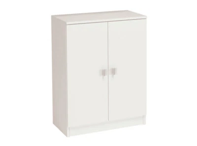 Mueble armario bajo, 2 puertas, 60 cm de ancho, madera, color blanco - Imagen 1 de 2