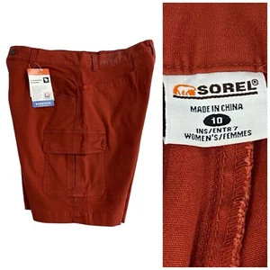 Pantalones Cortos Sorel Para Mujer 10 Naranja Óxido Utilidad Carga GORP Algodón Lona - Imagen 1 de 9