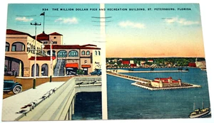 Million Dollar Pier St Petersburg Florida Posted 1943 Used Postcard CA2 - Picture 1 of 3