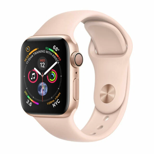 Apple Watch Series 4 40 mm Gold Aluminum Case with Pink Sand Sport Band (GPS) - (MU682LL/A)