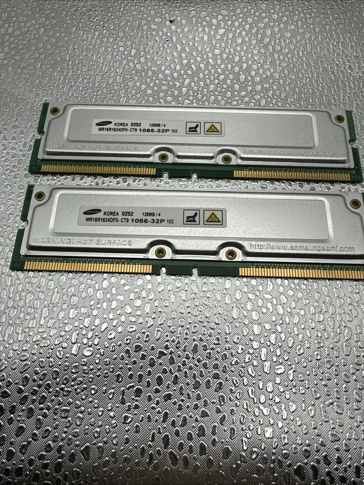 Lot of 2 Samsung 0302 128MB/4 MR16R1624DF0-CT9 1066-32P 102 Memory RAM  - Image 1 of 2