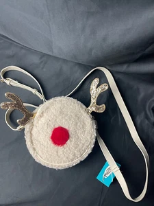 2021 Christmas Bag: Mad Love Crossbody Bag NWT (Beige/Reindeer Print) - Picture 1 of 1