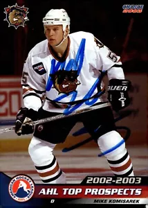 Mike Komisarek - Signed 2002-03 Choice AHL Top Prospects Card #22 - Picture 1 of 2