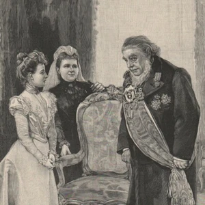 Präsident Krüger in Den Haag - Empfang Königin Wilhelmine - Pressestich 1900 - Bild 1 von 2