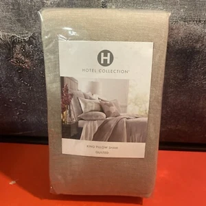 Hotel Collection Remnant One Quilted King Pillow Sham Beige @ - Picture 1 of 3