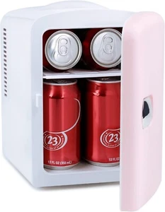 PERSONAL Portable 6-Can Mini Fridge + Warmer 10 in. X 7 in. Pink K4106MTPK - Picture 1 of 9