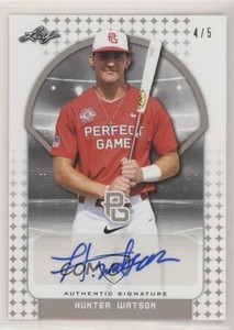 2017 Leaf Perfect Game All-American Classic Silver /5 Hunter Watson #BA-HW1 Auto