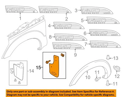 FORD OEM 11-16 F-350 Super Duty-Mud Flap Splash Guard BC3Z16A550GA - Image 1 of 2