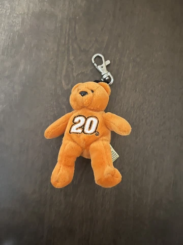 Team beans nascar tony stewart mini bear plush keychain 4" orange Cover