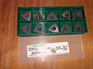TOOL FLO CARBIDE INSERTS L53 4P V.042 1" TPF EXT AT22 QTY 10 - Picture 1 of 1