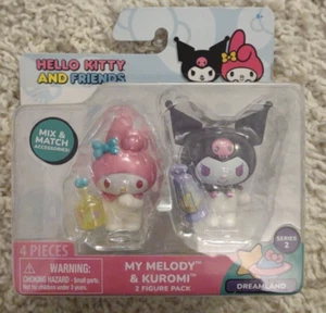 New Hello Kitty and Friends 2"(5cm) Figure 2 Pack Blister My Melody + Kuromi - Picture 1 of 7