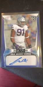 2023  Felix Anudike-Uzomah Leaf Draft Blue Auto XRC #BA-FAU Felix Anudike-Uzomah - Picture 1 of 2