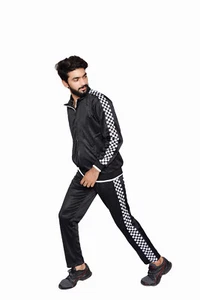 Set di abiti da uomo da pista manica lunga cerniera intera tuta giacche e pantaloni attivi - Foto 1 di 9