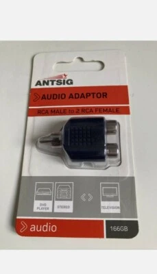  ANTSIG Audio Adaptor RCA Male To RCA Female 166GB New - Image 1 of 2