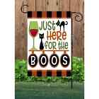 Flags Galore Here for the Boos (2) Cat Wine Garden Flag   Halloween       w