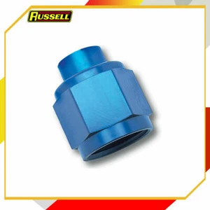 Adaptador de aluminio ángulo recto 8AN anodizado azul tapa acampanada Russell 661970 - Imagen 1 de 1