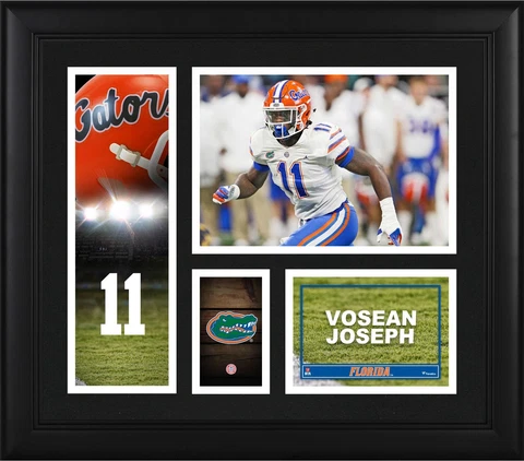 Vosean Joseph Florida Gators Framed 15" x 17" Player Collage Cover