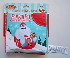Soft Activity Book RUDOLPH THE RED NOSED REINDEER Rashti & Rashti Toy New w Tags - Picture 1 of 9