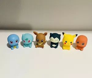 6 Bath Toys Pokémon Pikachu Bulbasaur Squirtle Eevee Snorlax Charmander! NEW Fun - Picture 1 of 2