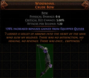 💥Path Of Exile 2💥Dawn Of The Hunt💥Bow💥Widowhail Crude Bow - Picture 1 of 1