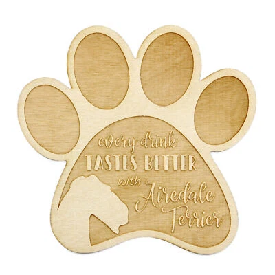 Airedale Terrier sous-verre en contreplaqué Art-Dog Foto 1 de 4