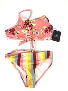 Volcom, Girl’s Multicolored Bikini Set, Size 8 - Picture 1 of 3