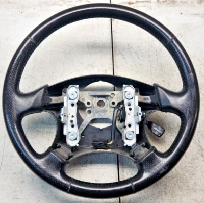 2004-2007 Subaru Forester Steering Wheel Black Leather Cruise Switch OEM - Image 1 of 4