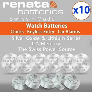 10x Renata Watch Battery Swiss Made - Silver Oxide - Joblot All Sizes Batteries - Picture 1 of 41