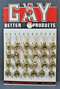 Vintage Lucky Horseshoe (24) Gold Plated Charms Gay Store Display Unsold Stock - Picture 1 of 1