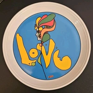 Peter Max Pop Art LOVE 10 Inch Plate Genuine China by Iroquois Syracuse NY - Picture 1 of 8