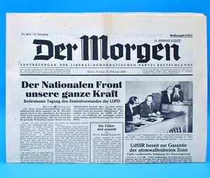 Der Morgen 21 de febrero de 1958 para 66 cumpleaños boda 21.02.1958 RDA 21.2.1958 - Imagen 1 de 1